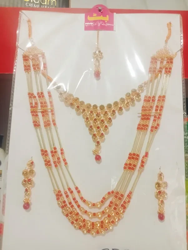 Traditional Bridal Artificial Jewelry Set – Multi Color Stones