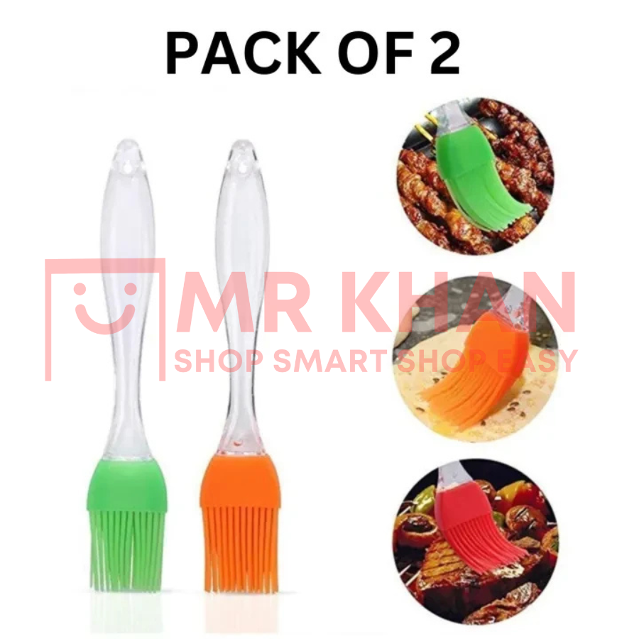 Food-Grade Silicone Barbecue Brush (Pack of 2)