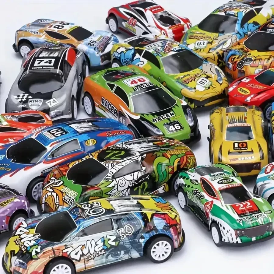 8PC Alloy Racing Pull-Back Car Model Set