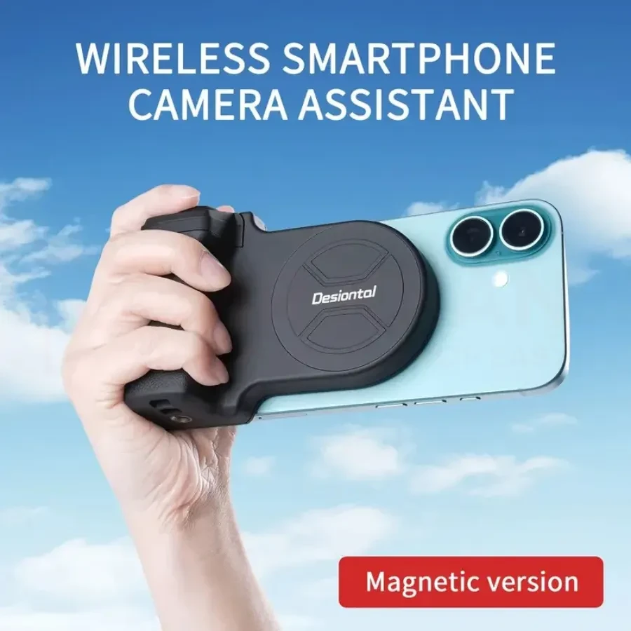 Desiontal Magnetic Phone Holder – Selfie Assistant & Wireless Shutter