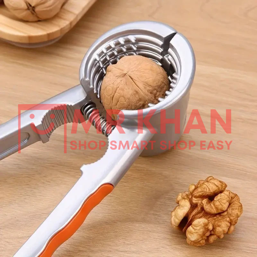 1pc Aluminum Alloy Double-Ended Walnut Cracker & Nut Sheller