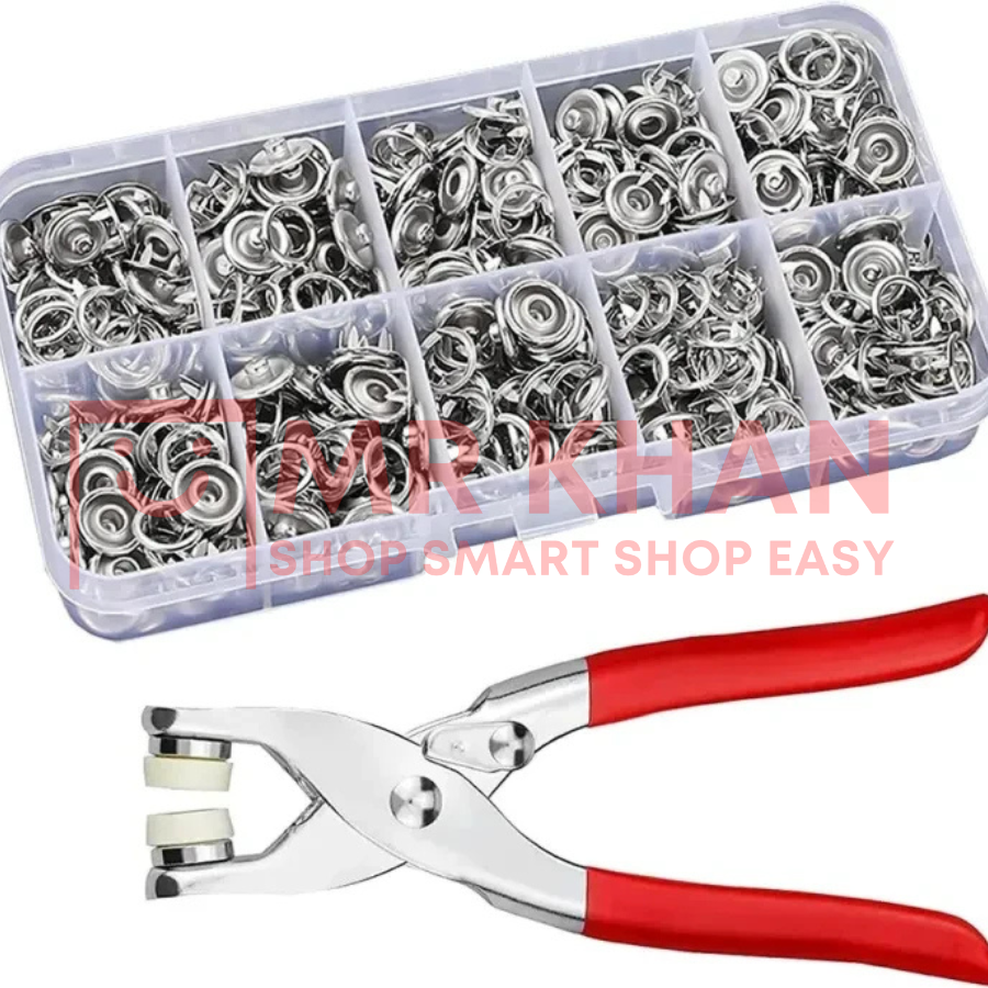 Metal Snap Button Kit with Pliers (50pcs)