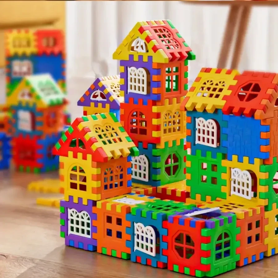 Colorful Large House Building Blocks