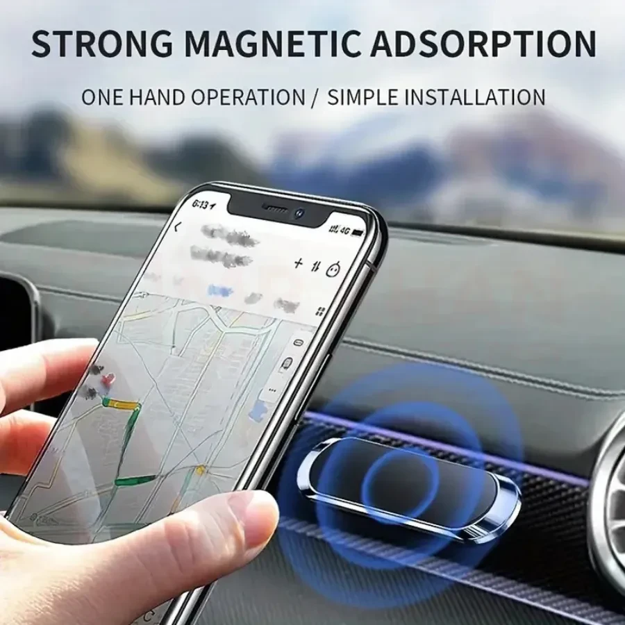 Strong Magnetic Car Phone Holder – Sleek & Secure