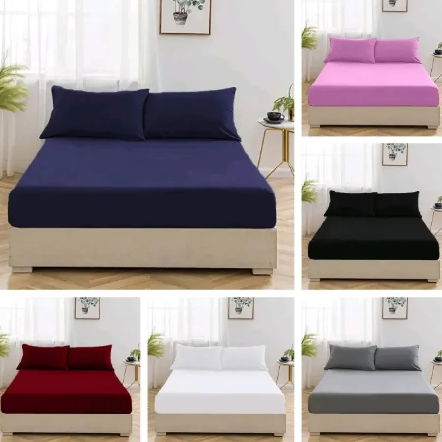 Jersey Fitted Bed Sheet with Pillow Cover – Soft & Comfortable