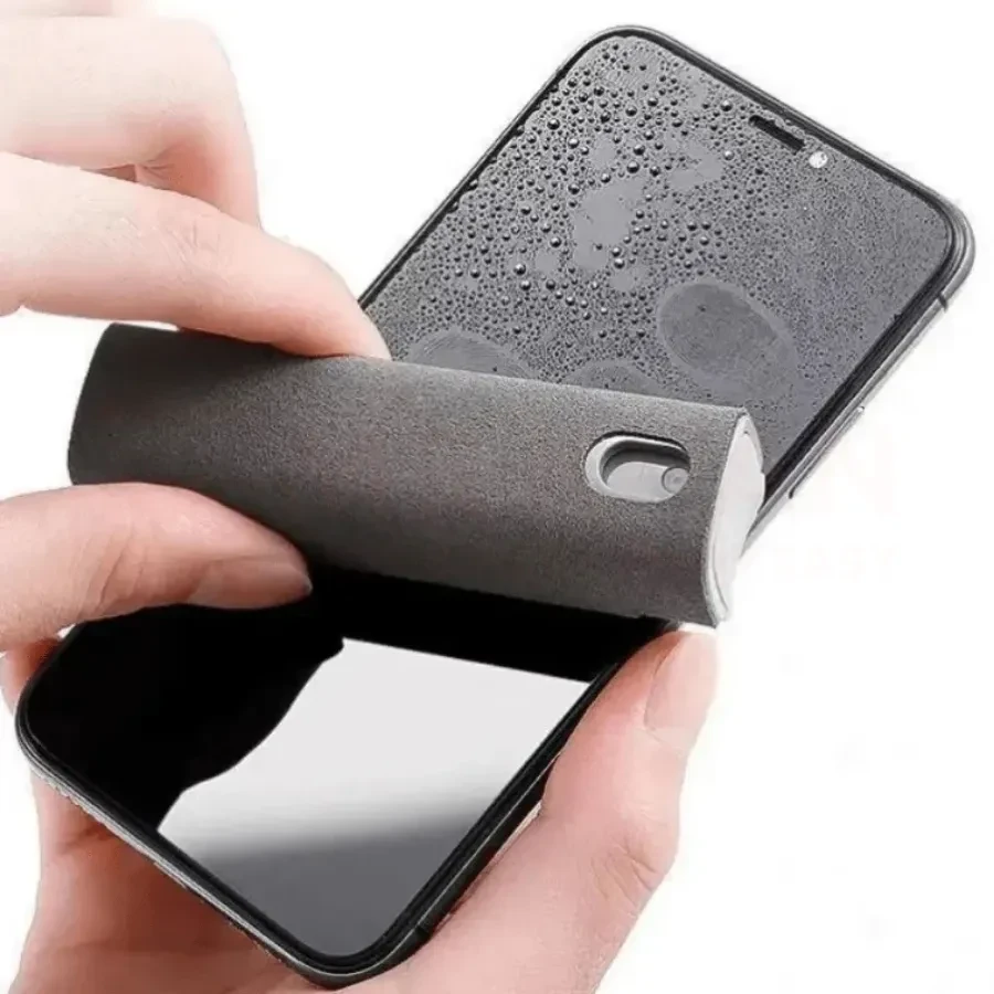 2-in-1 Microfiber Screen Cleaner – Spray Bottle & Wipe Set