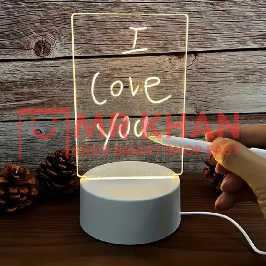 USB-Powered Acrylic LED Message Board Lamp