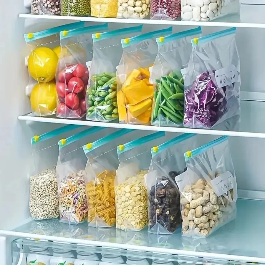 15pcs Reusable Leakproof Freezer Bags – Freshness & Organization