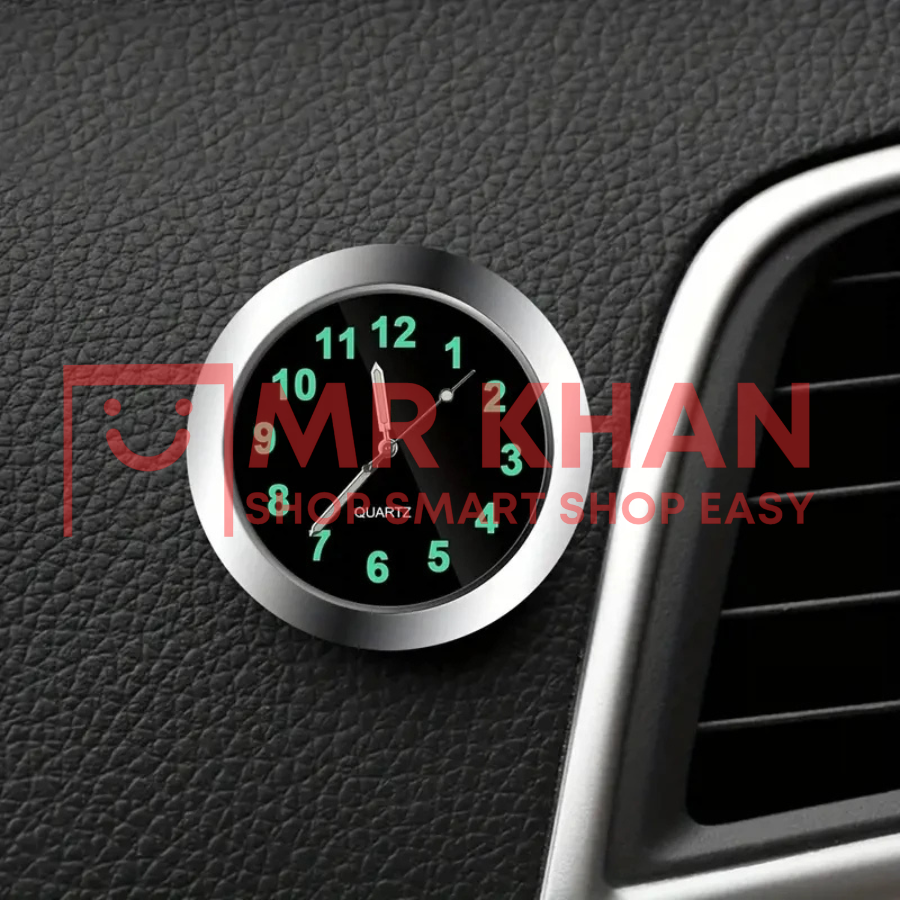 Universal Round Car Clock - Decorative Dashboard Accessory