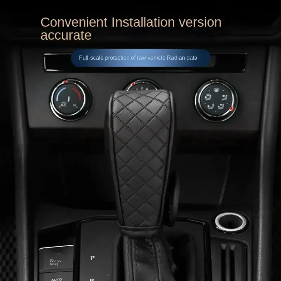 Universal PU Leather Gear Shift Knob Cover – Anti-Slip & Stylish