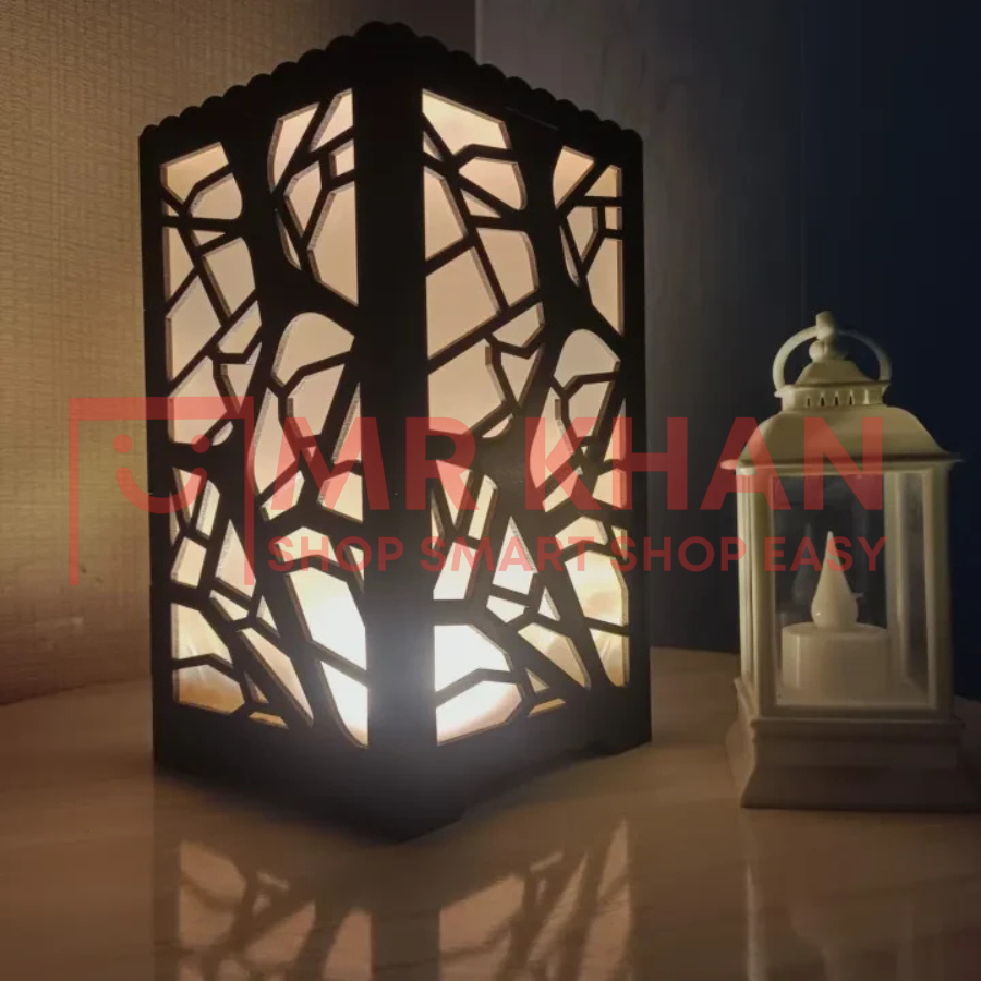 3D Laser-Cut Wooden Lamp