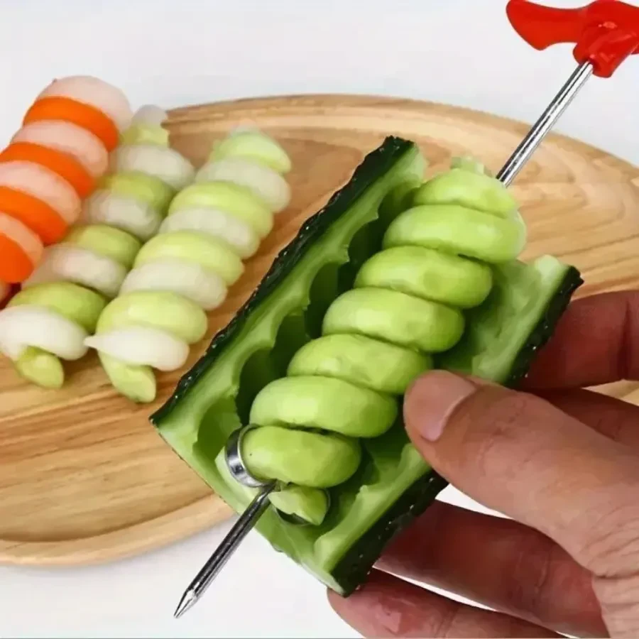 Stainless Steel Magic Coiler – Spiral Cutter for Fruits & Vegetables