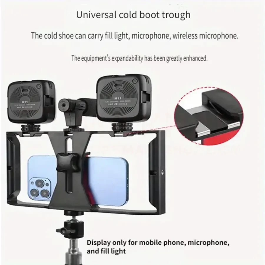 Handheld Stabilizer with Rotating Pan Head – Perfect for Live Streaming & Photography