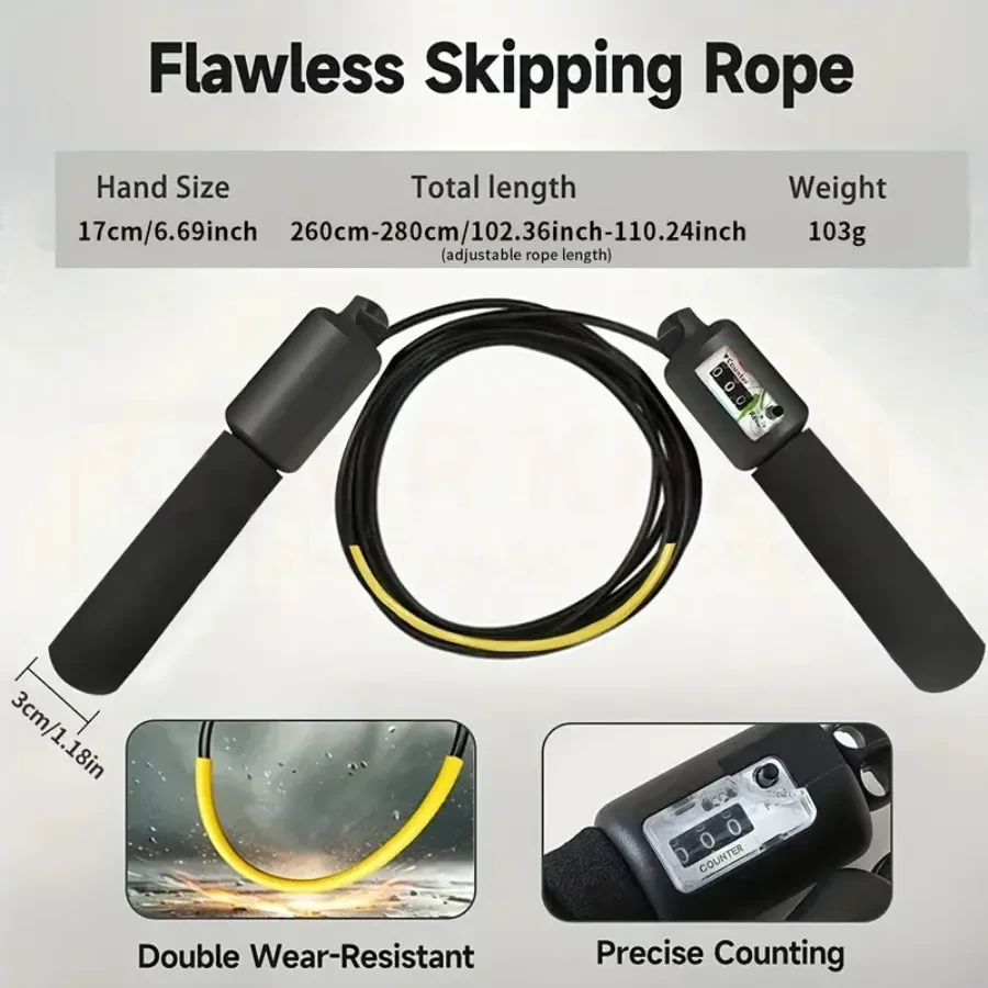 1PC Black Jump Rope with Counter